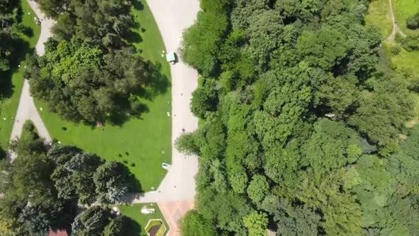 Удивительный Вид Воздуха Южный Парк Городе София Болгария — стоковое видео