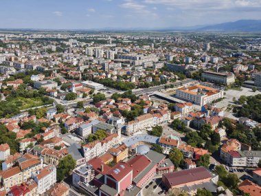 Bulgaristan 'ın Filibe kentinin şaşırtıcı hava manzarası