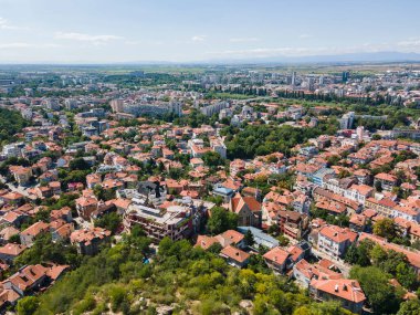 Bulgaristan 'ın Filibe kentinin şaşırtıcı hava manzarası