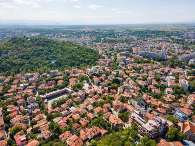 Bulgaristan 'ın Filibe kentinin şaşırtıcı hava manzarası