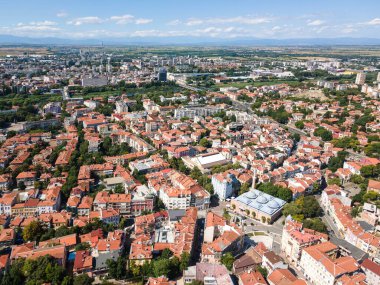 Bulgaristan 'ın Filibe kentinin şaşırtıcı hava manzarası