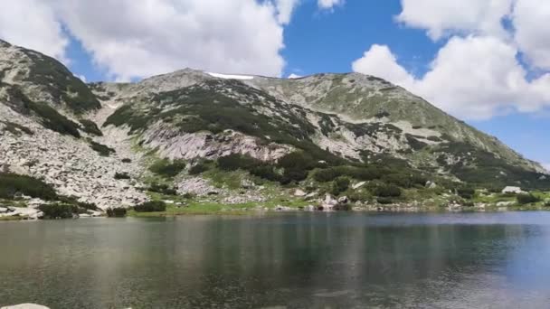 Geweldig Uitzicht Zomer Van Muratovo Meer Pirin Mountain Bulgarije — Stockvideo