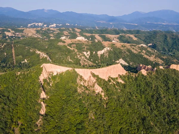 保加利亚Blagoevgrad地区Rozhen沙堆的空中日落视图 — 图库照片