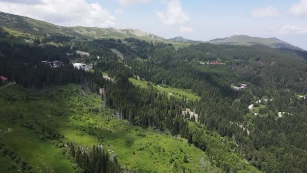 Vista Aérea Montanha Vitosha Perto Aleko Hut Região Cidade Sófia — Vídeo de Stock