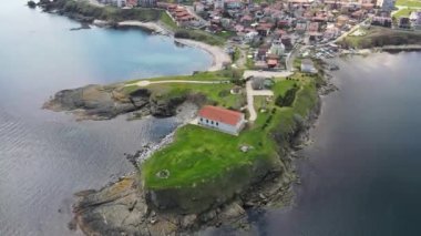 Bulgaristan 'ın Burgaz Bölgesi Çarevo kentinin hava manzarası 