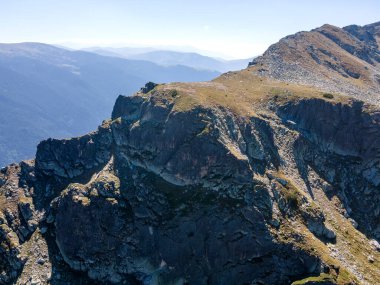 Bulgaristan 'ın Malyovitsa zirvesi yakınlarındaki Rila Dağı' nın şaşırtıcı hava manzarası