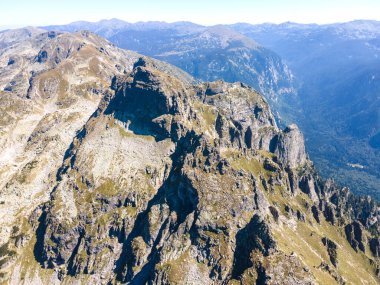 Bulgaristan 'ın Malyovitsa zirvesi yakınlarındaki Rila Dağı' nın şaşırtıcı hava manzarası