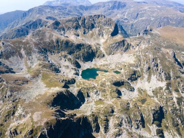 Bulgaristan 'ın Malyovitsa zirvesi yakınlarındaki Rila Dağı' nın şaşırtıcı hava manzarası
