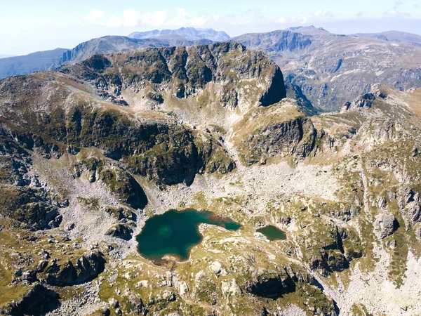 Vista Aérea Incrível Montanha Rila Perto Pico Malyovitsa Bulgária — Fotografia de Stock