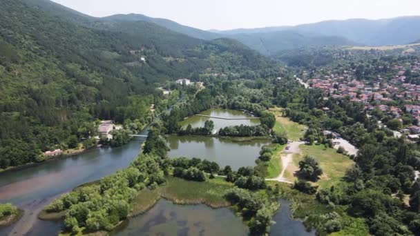 Letni Widok Jezioro Pancharevo Obwód Sofijski Bułgaria — Wideo stockowe