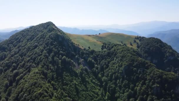 Flygfoto Över Balkan Mountain Nära Staden Teteven Lovech Region Bulgarien — Stockvideo