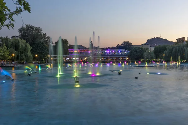 Plovdiv Bulgaria Augus9 2021 Sunset View Singing Fountains Tsar Simeon — 스톡 사진