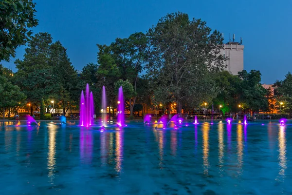 Plovdiv Bulgaria Серпня 2021 Sunset View Singing Fountains Tsar Simeon — стокове фото