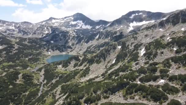 保加利亚皮林山鱼类斑德里察湖惊人的空中景观 — 图库视频影像