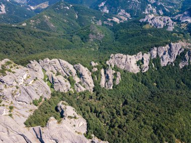 Belintash 'ın havadan görünüşü - Bulgaristan' ın Rodop Dağlarındaki tanrı Sabazios 'a adanmış antik tapınak