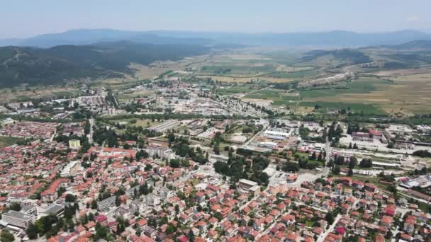 Widok Lotu Ptaka Słynnego Uzdrowiska Velingrad Obwód Pazardzhik Bułgaria — Wideo stockowe