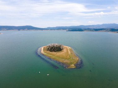 Bulgaristan 'ın Batak Reservoir, Pazardzhik bölgesinin hava manzarası