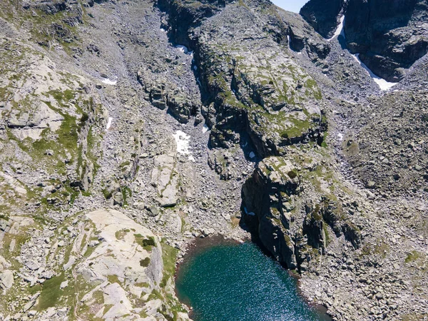 Amazing Aerial View Scary Lake Strashnoto Lake Rila Mountain Bulgaria — Stock Photo, Image