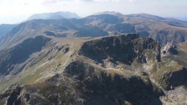 Vista Aérea Del Pico Malyovitsa Montaña Rila Bulgaria — Vídeos de Stock