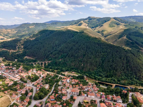 Luchtfoto Van Historische Stad Klisura Regio Plovdiv Bulgarije — Stockfoto