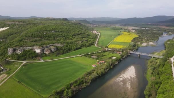 Sungai Arda Melalui Rhodopes Timur Dekat Desa Pchelari Haskovo Bulgaria — Stok Video