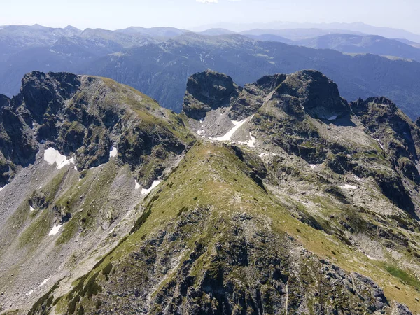 Erstaunliche Luftaufnahme Des Rila Gebirges Der Nähe Des Kamelgipfels Bulgarien — Stockfoto