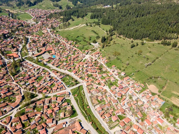 Vista Aérea Cidade Histórica Koprivshtitsa Região Sofia Bulgária — Fotografia de Stock