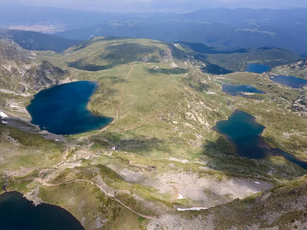 Pemandangan Udara Tujuh Danau Rila Gunung Rila Kyustendil Bulgaria — Stok Foto