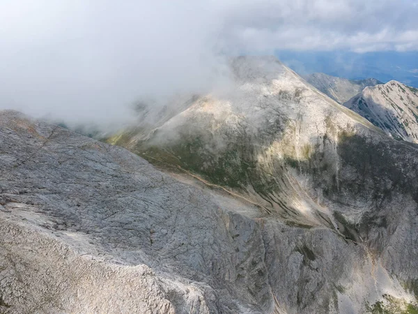 Vista Aérea Incrível Vihren Peak Pirin Mountain Bulgária — Fotografia de Stock