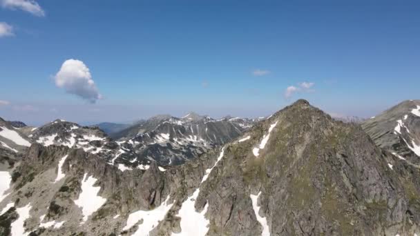 Niesamowity Widok Lotu Ptaka Szczyt Dzhangal Pirin Mountain Bułgaria — Wideo stockowe