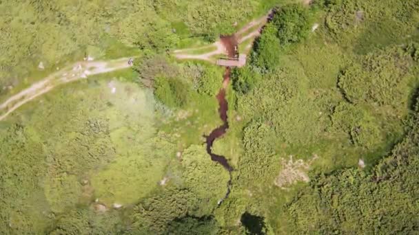 Luchtfoto Van Konyarnika Gebied Vitosha Mountain Sofia City Region Bulgarije — Stockvideo