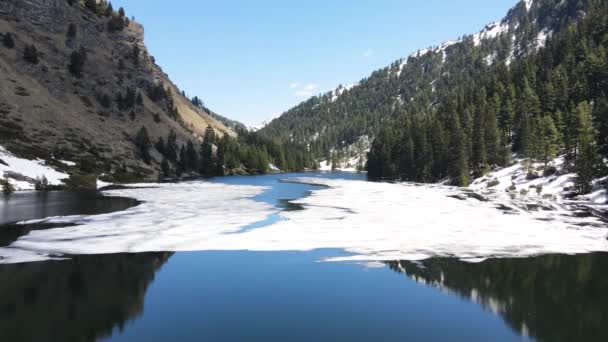 Aerial View Suhoto Lake Dry Lake Rila Mountain Kyustendil Region — Stock Video