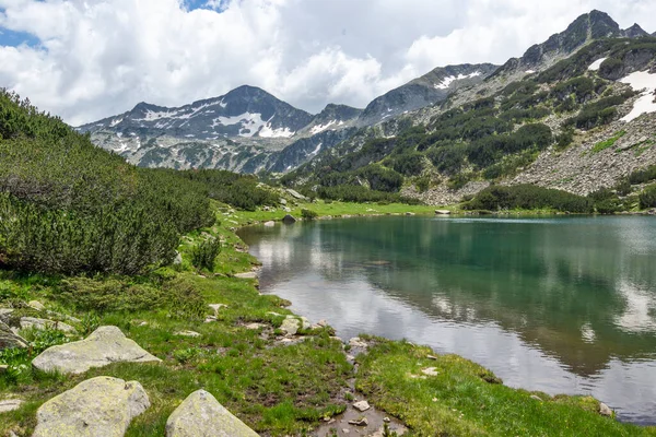 Paisagem Incrível Lago Muratovo Hvoynato Montanha Pirin Bulgária — Fotografia de Stock