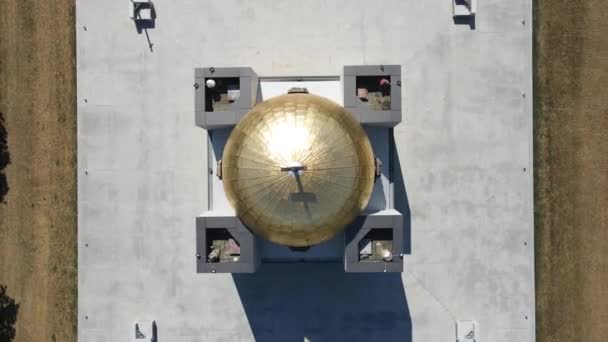 Letecký Pohled Panteon Národního Obrození Hrdinů Městě Ruse Dunaji Bulharsko — Stock video