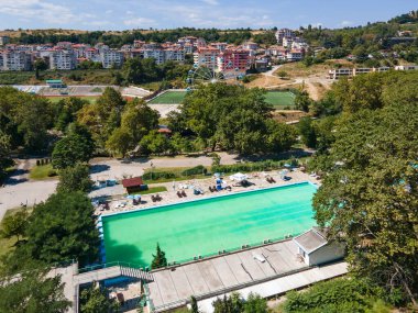 Bulgaristan 'ın Sandanski kentinin şaşırtıcı hava manzarası