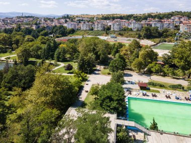 Bulgaristan 'ın Sandanski kentinin şaşırtıcı hava manzarası