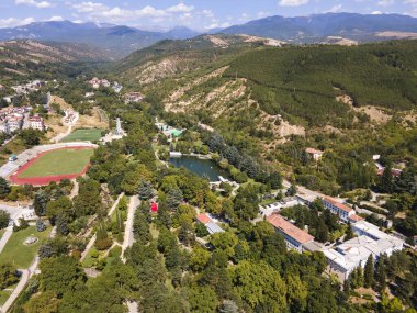 Bulgaristan 'ın Sandanski kentinin şaşırtıcı hava manzarası