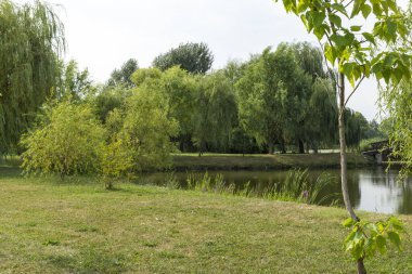 Romanya 'nın Bükreş kenti yakınlarındaki Ganden ve Mogosoaia Sarayı' nın yaz manzarası