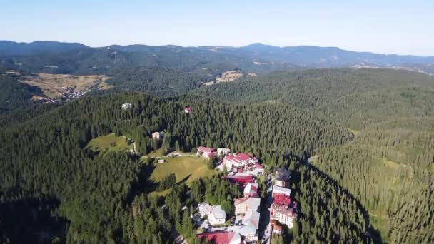 Flygfoto Över Rhodope Bergen Nära Skidorten Pamporovo Smolyan Region Bulgarien — Stockvideo