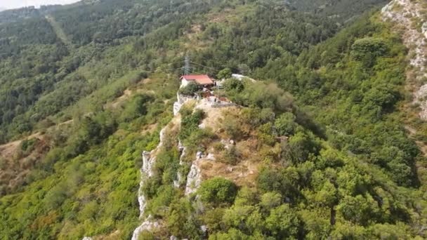 Vista Aérea Igreja Saint Demetrius Thessaloniki Perto Asenovgrad Região Plovdiv — Vídeo de Stock