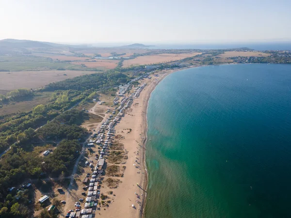 Luftaufnahme Von Gradina Garten Strand Der Nähe Der Stadt Sozopol — Stockfoto