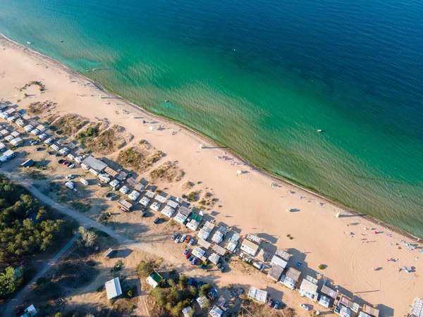 Letecký Pohled Gradina Zahrada Beach Blízkosti Města Sozopol Burgas Region — Stock fotografie