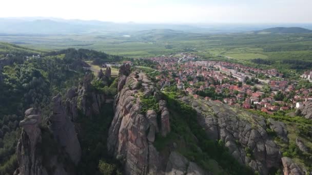 Вид Воздуха Белоградчикские Скалы Видинская Область Болгария — стоковое видео