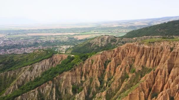 Гора Рила Кюстендил Болгария Скальные Пирамиды Стоб — стоковое видео