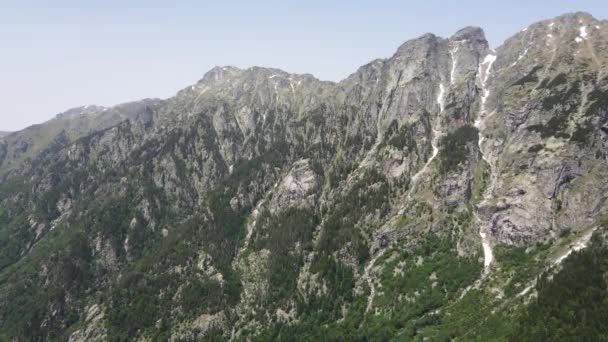 Luchtfoto Van Rila Mountain Bij Kirilova Polyana Cyril Weide Kyustendil — Stockvideo