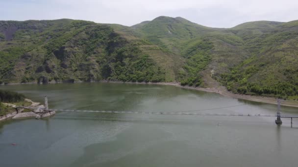 Vista Aérea Ponte Lisitsite Sobre Studen Kladenets Reservoir Região Kardzhali — Vídeo de Stock