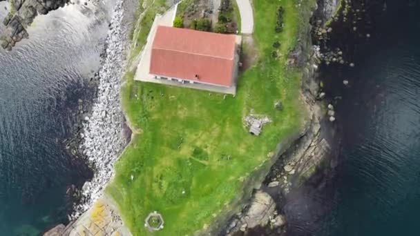 Pemandangan Udara Gereja Kenaikan Kudus Kota Tsarevo Kawasan Burgas Bulgaria — Stok Video