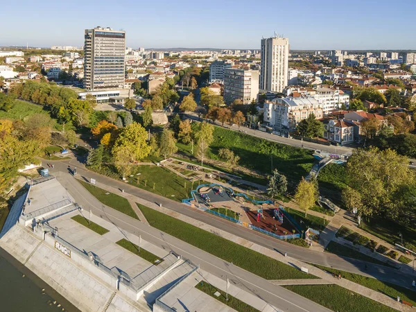 Fantastisk Utsikt Över Donau Och Staden Ruse Bulgarien — Stockfoto
