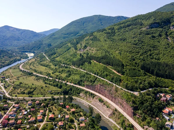 Luftaufnahme Des Dorfes Tserovo Balkangebirge Bulgarien — Stockfoto