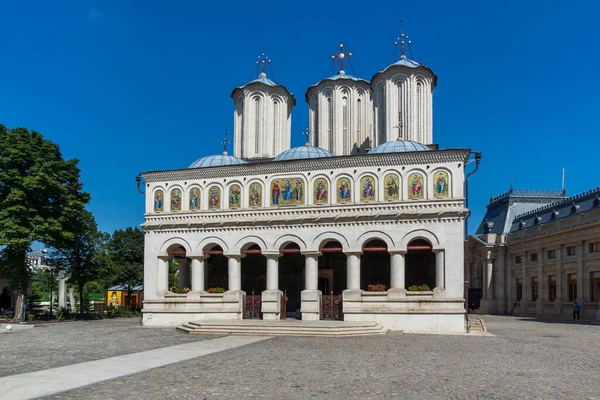 Bucharest Roménia Agosto 2021 Palácio Patriarcal Catedral Dos Santos Constantino — Fotografia de Stock